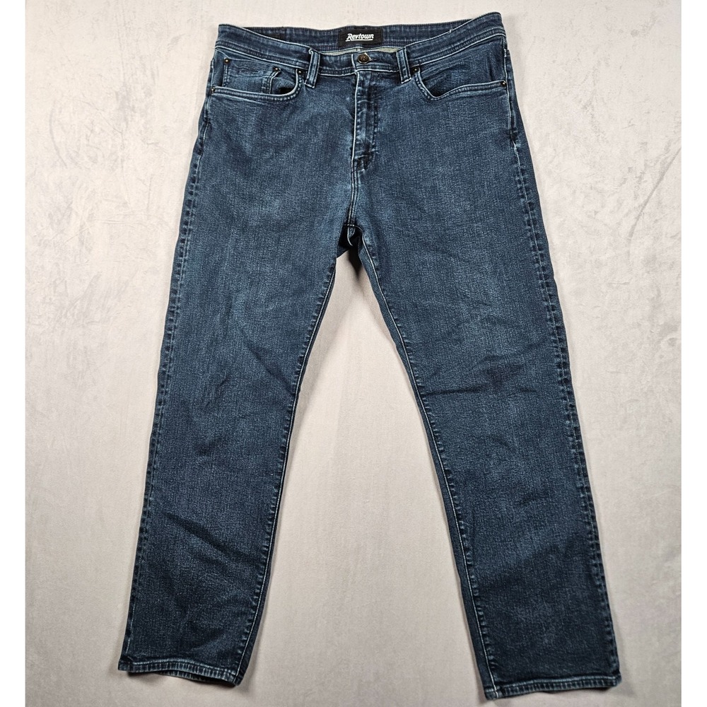 Revtown Automatic Jeans Mens 36x30 (Actual 36x28) Blue Dark Washโ Denim Relaxed